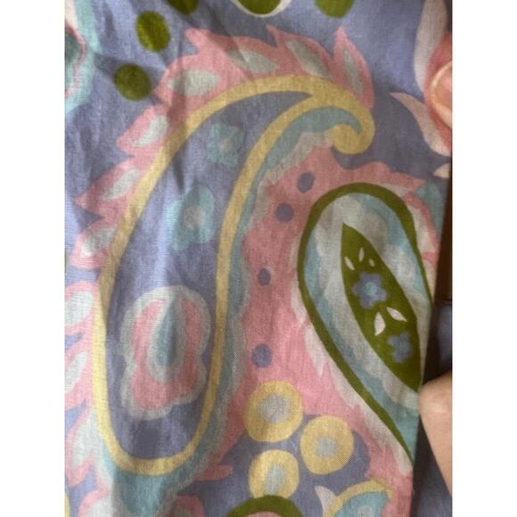 Talbots Pastel Paisley Pattern Tie Waist Sleeveless Midi Dress Petite 10 - Picture 4 of 10